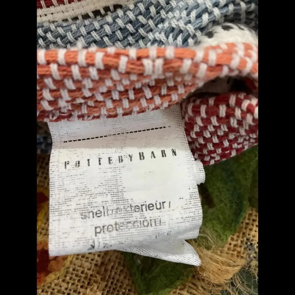 Pottery Barn Colorful Striped Cotton Silas Sailor Stripe Pillow Covers (2)
